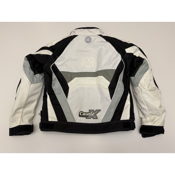 Castle X Snowmobile Racing Jacket White, Black And Gray Womans Size Small - Picture 2 of 6